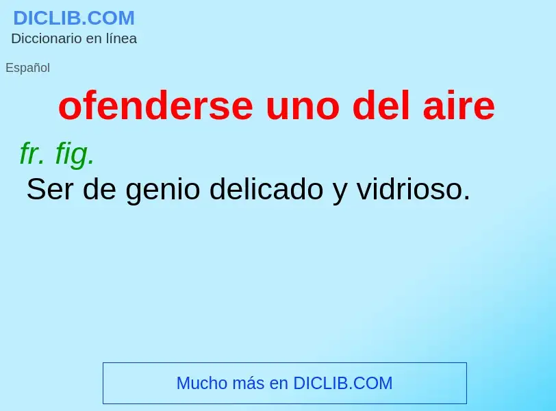 Wat is ofenderse uno del aire - definition