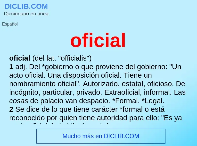 Wat is oficial - definition