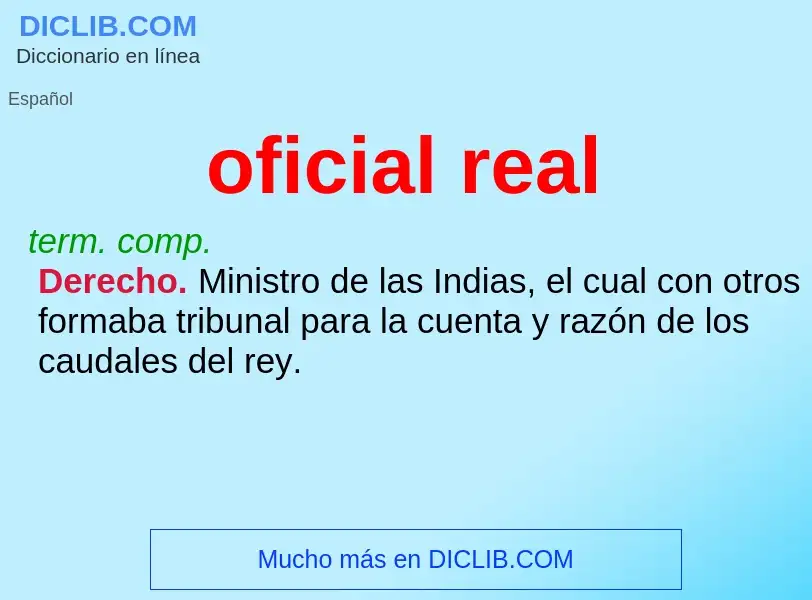 What is oficial real - definition