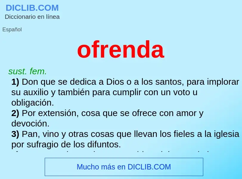 Was ist ofrenda - Definition