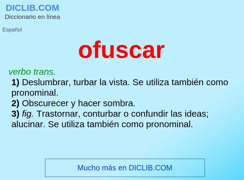 Wat is ofuscar - definition