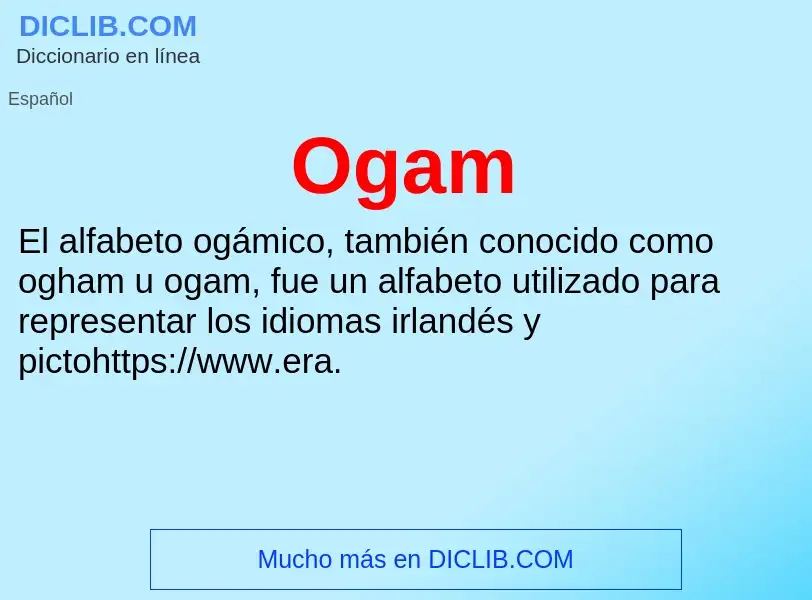 O que é Ogam - definição, significado, conceito