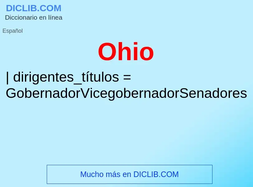 ¿Qué es Ohio? - significado y definición