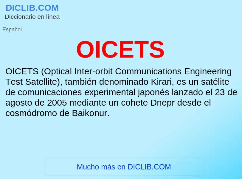 ¿Qué es OICETS? - significado y definición