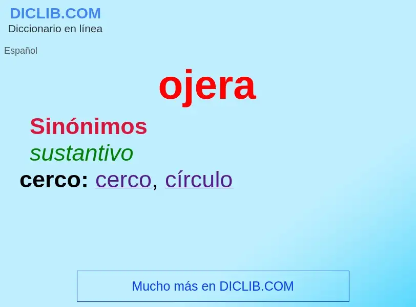 ¿Qué es ojera? - significado y definición