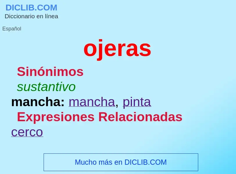 What is ojeras - meaning and definition