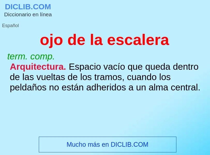 O que é ojo de la escalera - definição, significado, conceito