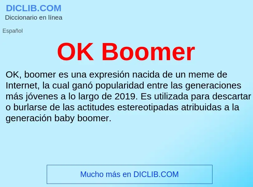 Τι είναι OK Boomer - ορισμός