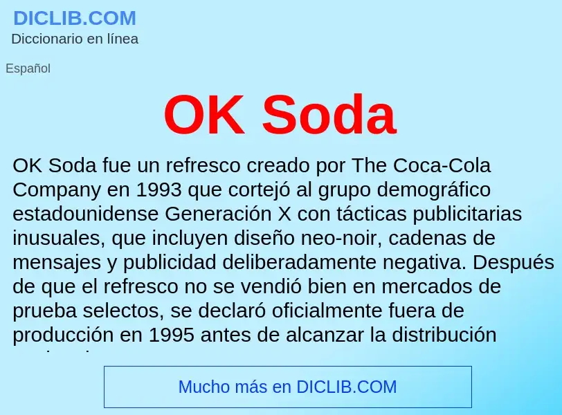 What is OK Soda - definition