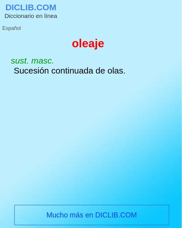 Wat is oleaje - definition