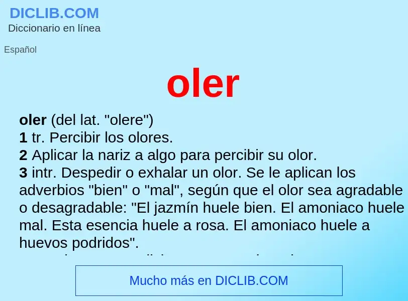 ¿Qué es oler? - significado y definición