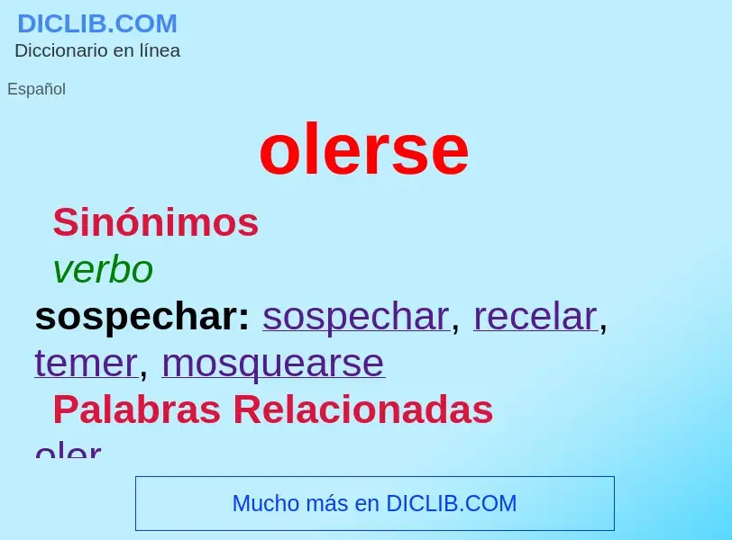 Wat is olerse - definition