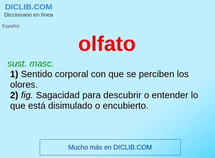 Wat is olfato - definition