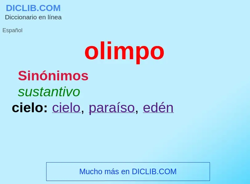 ¿Qué es olimpo? - significado y definición