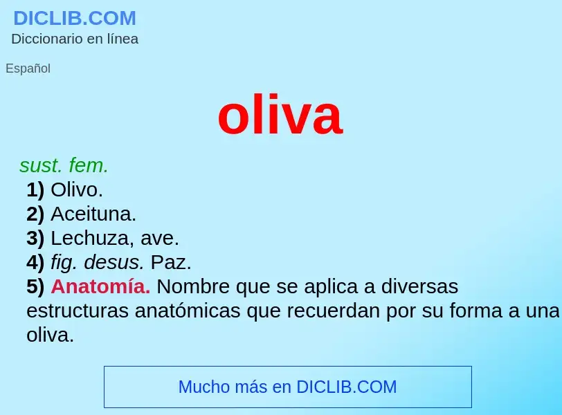 Wat is oliva - definition