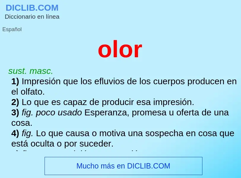 O que é olor - definição, significado, conceito