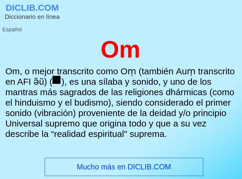 ¿Qué es Om? - significado y definición