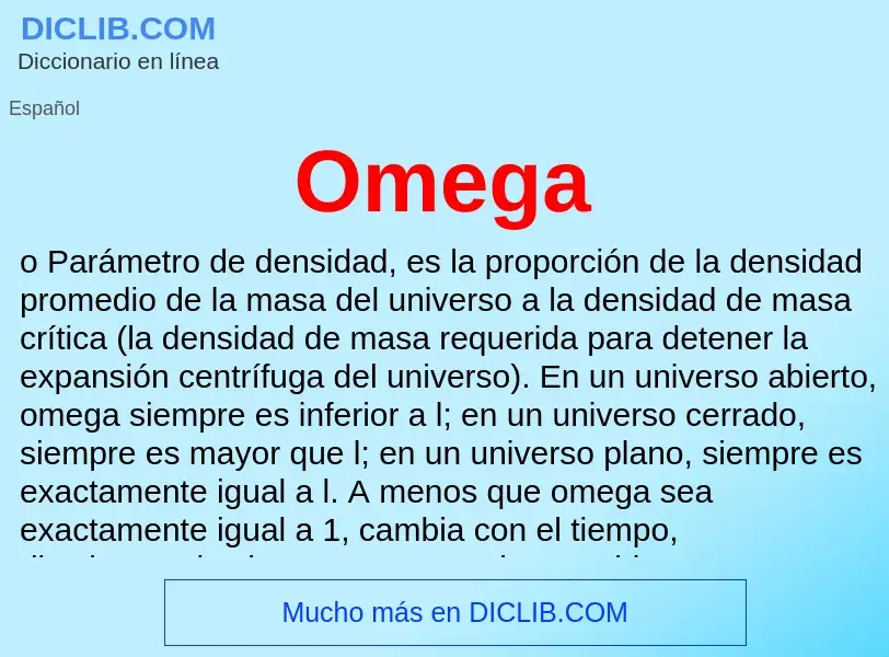 Wat is Omega - definition