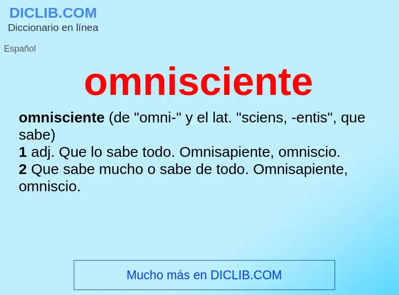 ¿Qué es omnisciente? - significado y definición