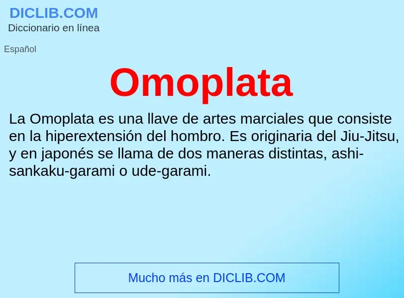 What is Omoplata - definition