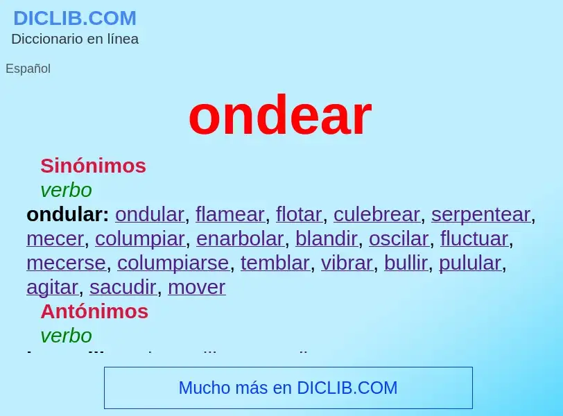 O que é ondear - definição, significado, conceito