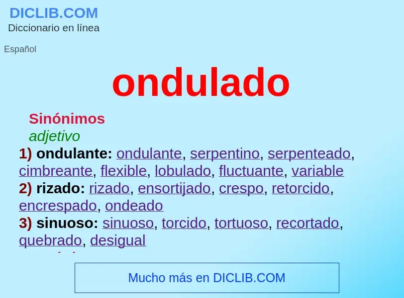 What is ondulado - definition