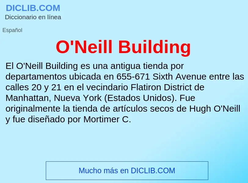 What is O'Neill Building - definition