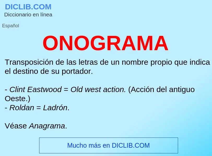 ¿Qué es ONOGRAMA? - significado y definición