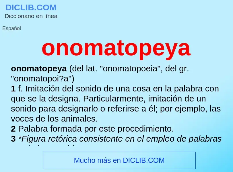 ¿Qué es onomatopeya? - significado y definición