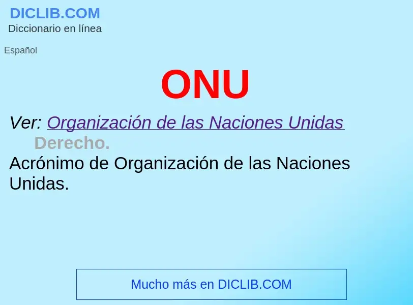 What is ONU - meaning and definition