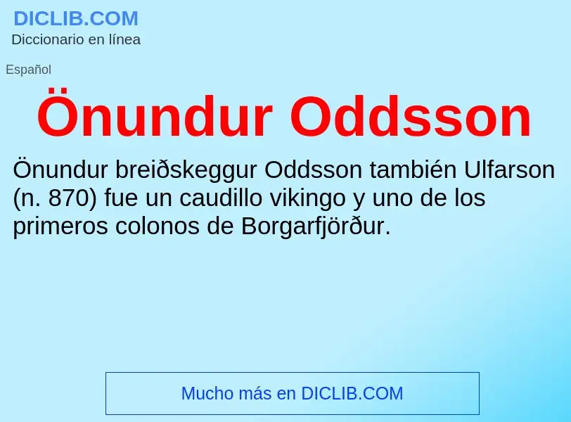 Wat is Önundur Oddsson - definition