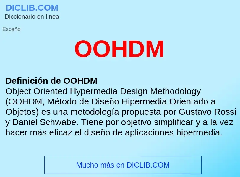 ¿Qué es OOHDM ? - significado y definición