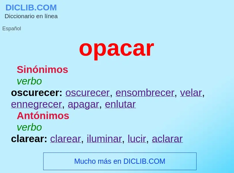 What is opacar - meaning and definition