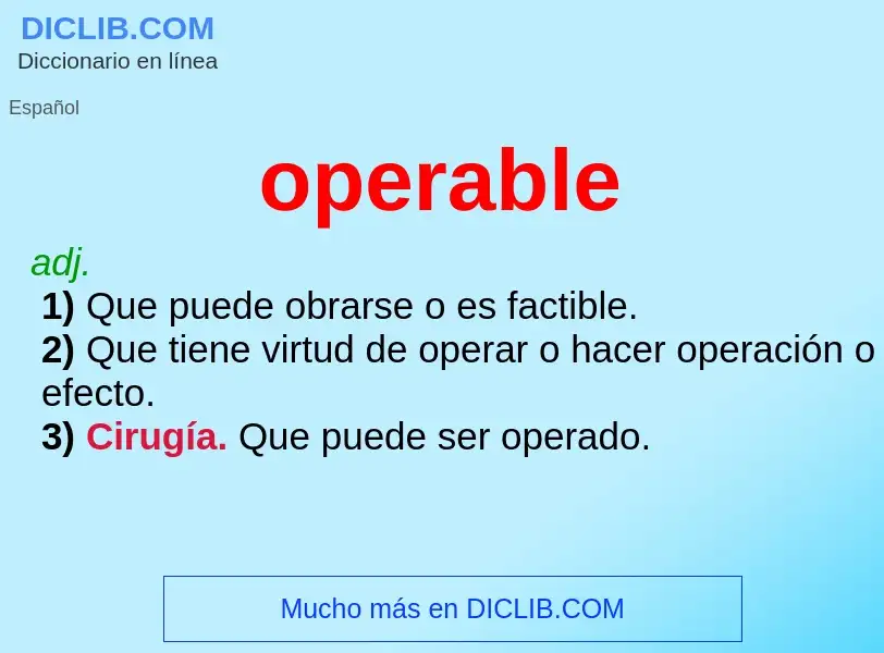 O que é operable - definição, significado, conceito