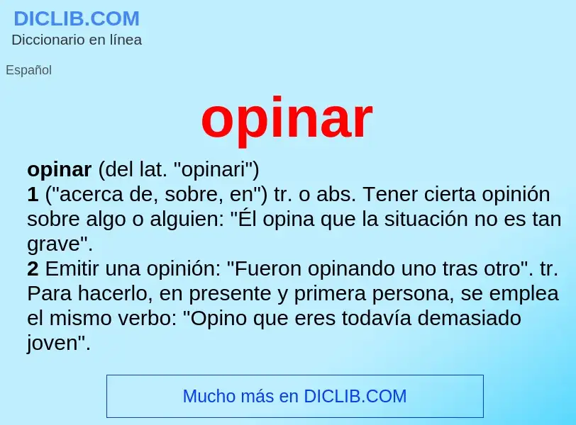 Wat is opinar - definition