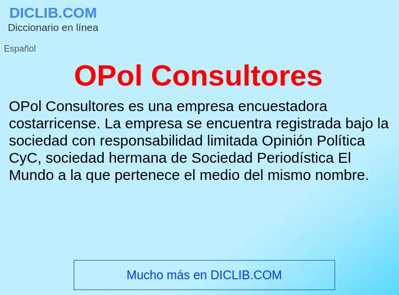 Was ist OPol Consultores - Definition