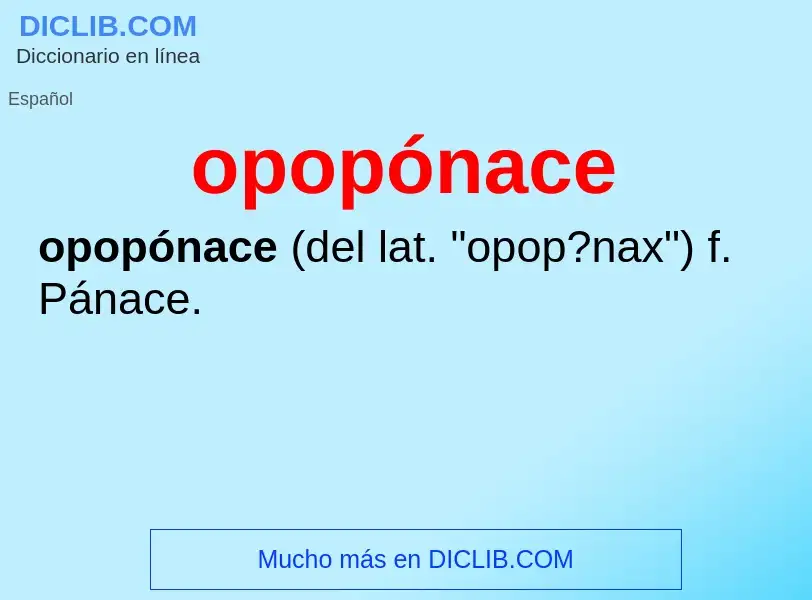 Что такое opopónace - определение