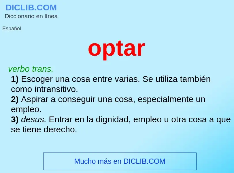 Wat is optar - definition