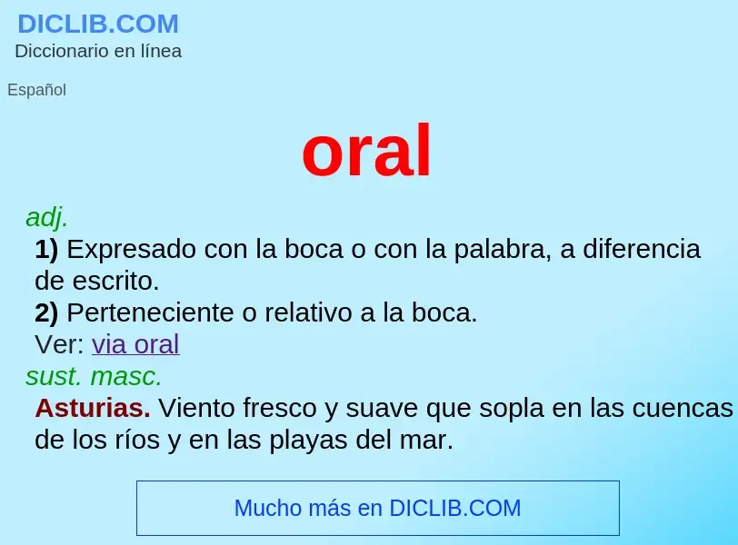 O que é oral - definição, significado, conceito