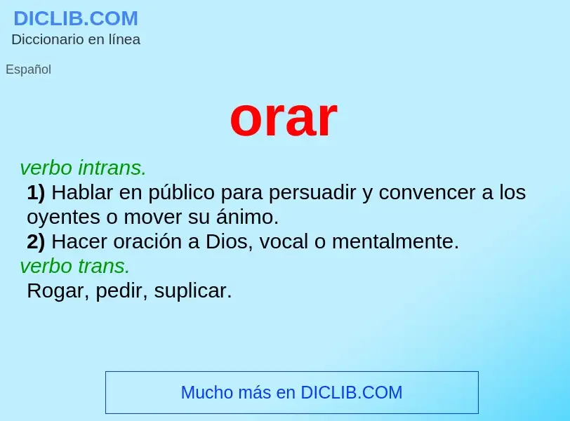 What is orar - definition