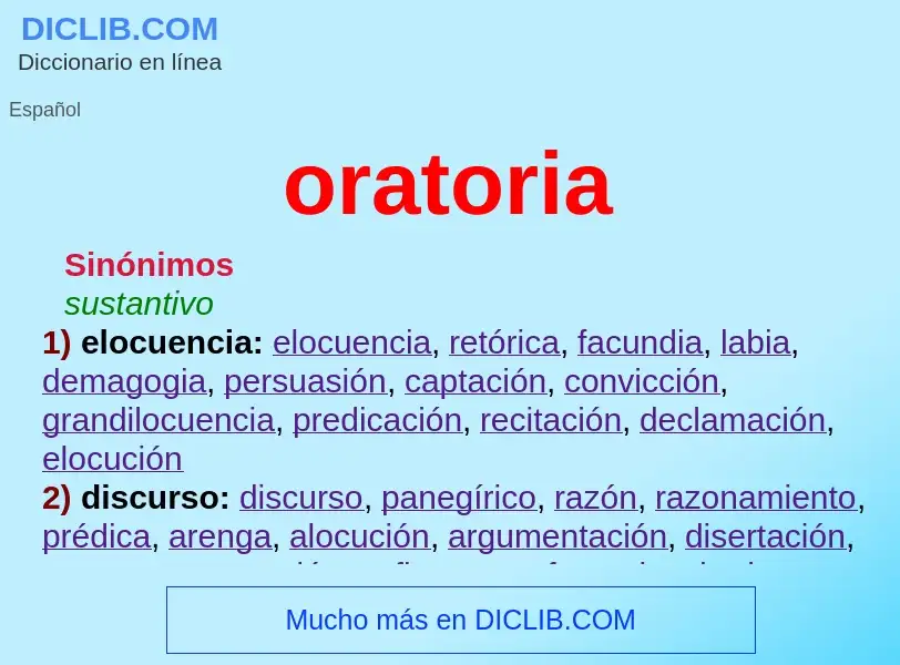 Wat is oratoria - definition