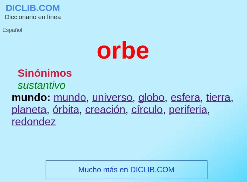 Wat is orbe - definition