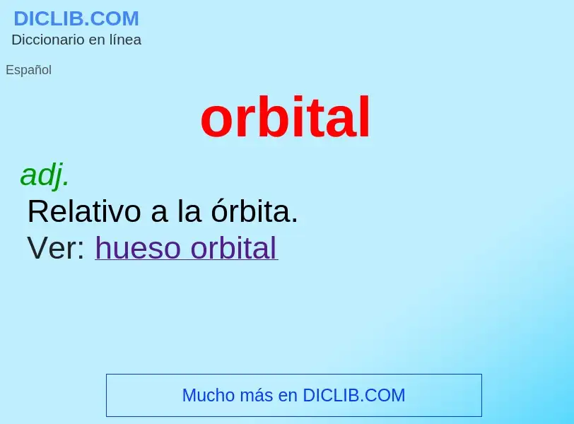 O que é orbital - definição, significado, conceito