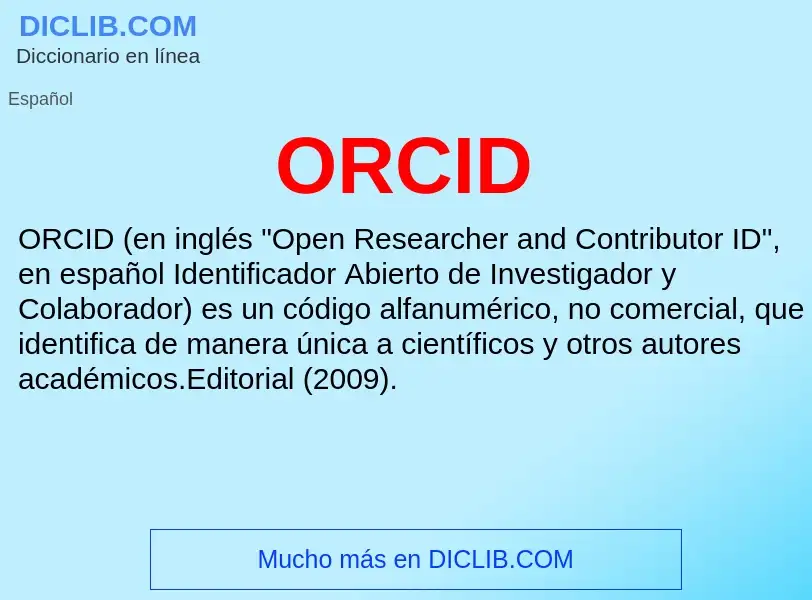 Wat is ORCID - definition