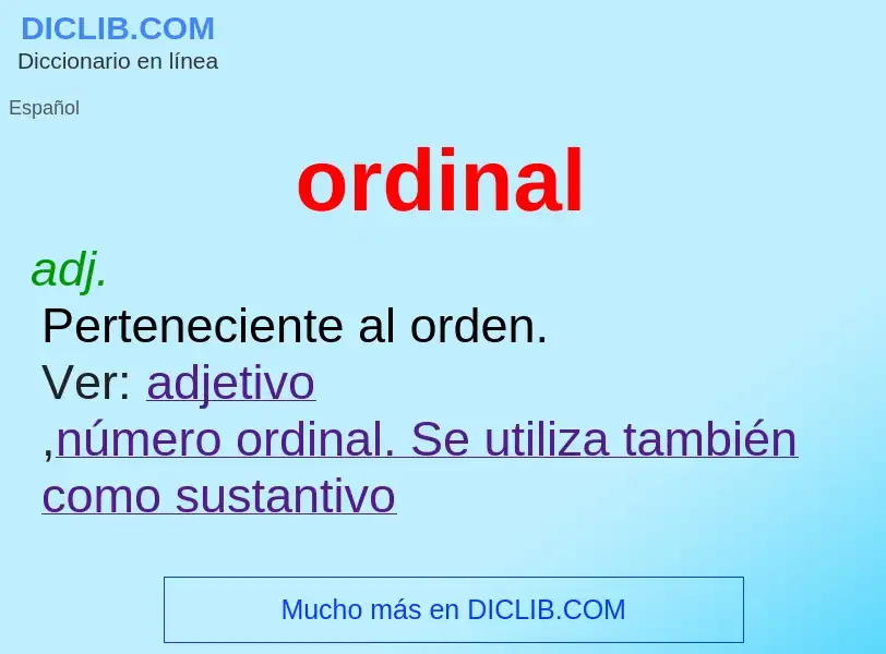 Was ist ordinal - Definition