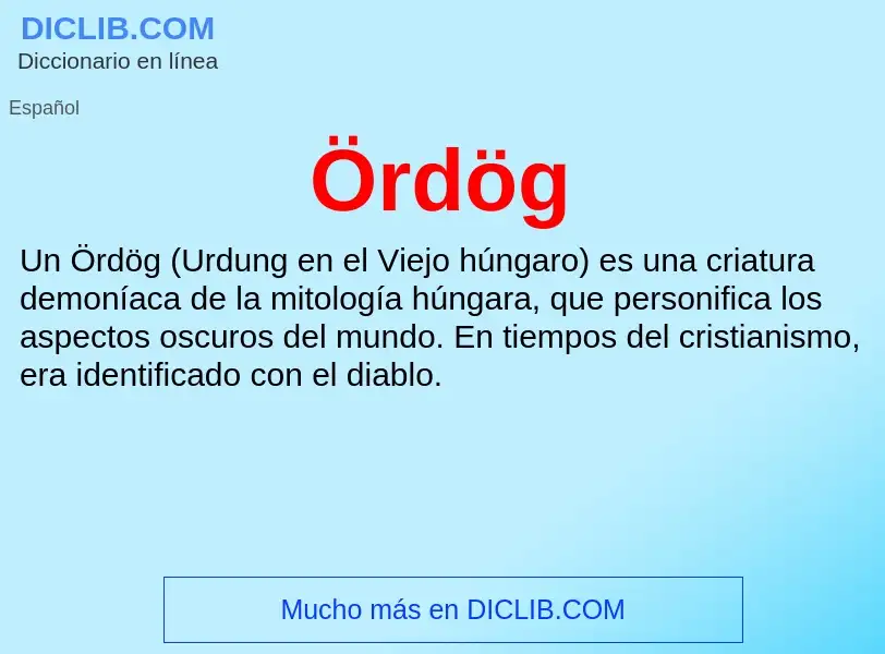 Wat is Ördög - definition