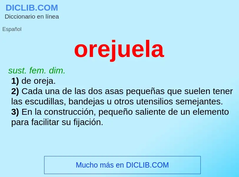 What is orejuela - meaning and definition