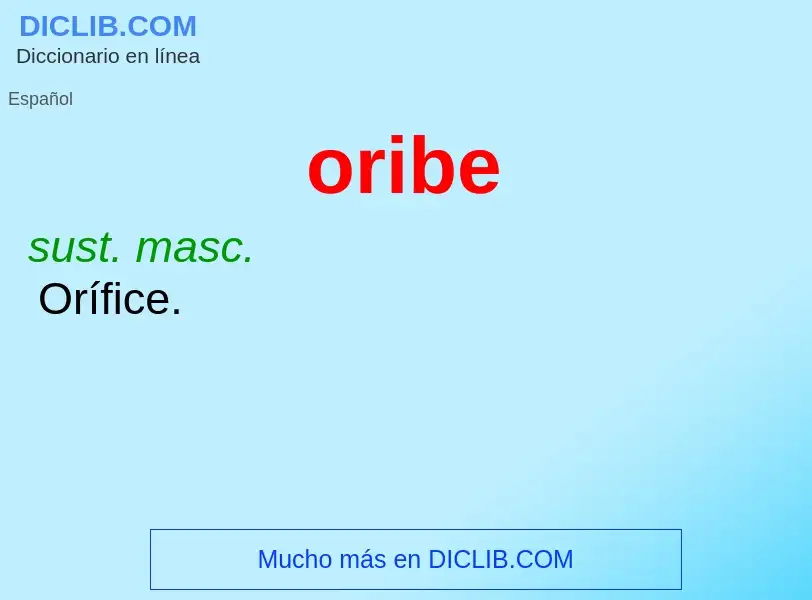 What is oribe - definition