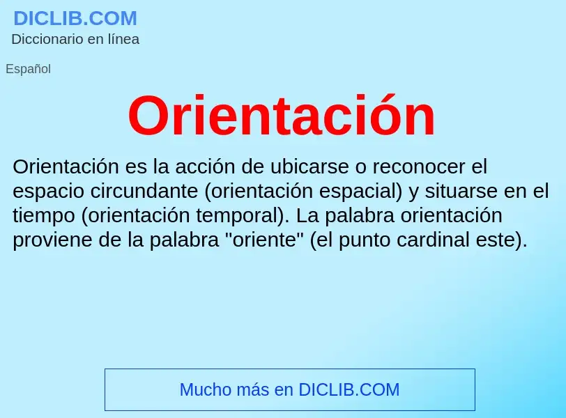 Wat is Orientación - definition