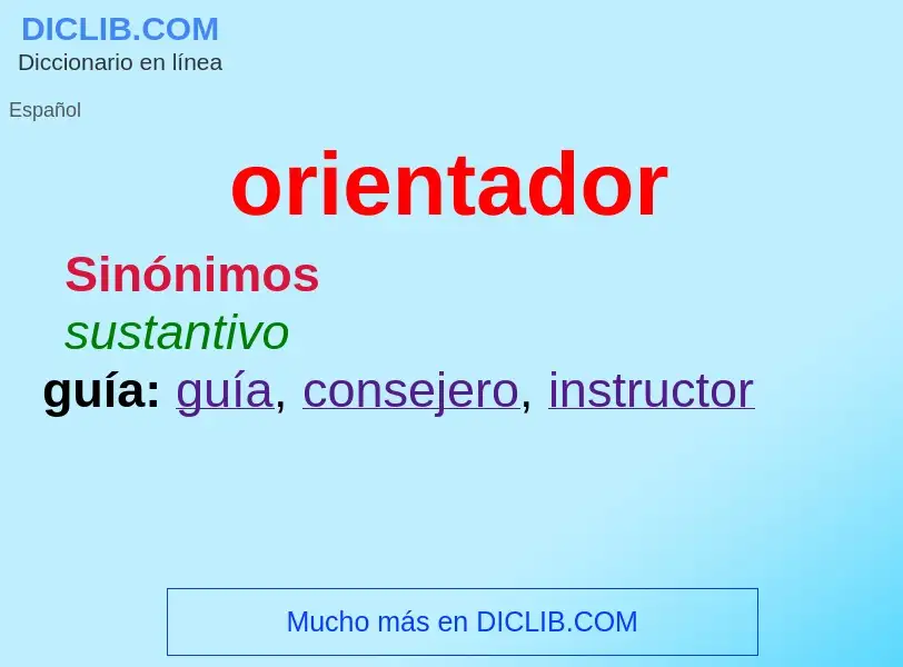 What is orientador - definition